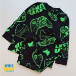 ست لباس راحتی بچگانه طرح Xbox مدل level up پیجامه پسرانه گیمینگ