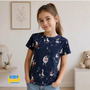 تیشرت نخ پنبه دخترانه برند اچ اند ام