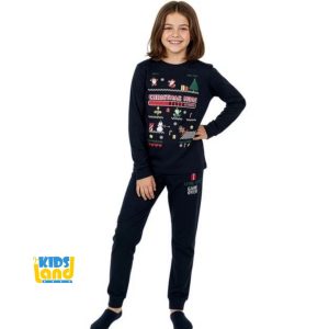 ست لباس راحتی بچگانه نخی طرح گیم کریسمسی