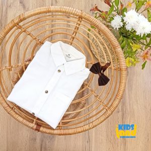 پیراهن سفید پسرانه لینن نخ برند H&M