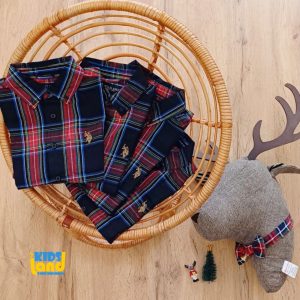 پیراهن پسرانه چهارخانه اصل برند U.S. Polo